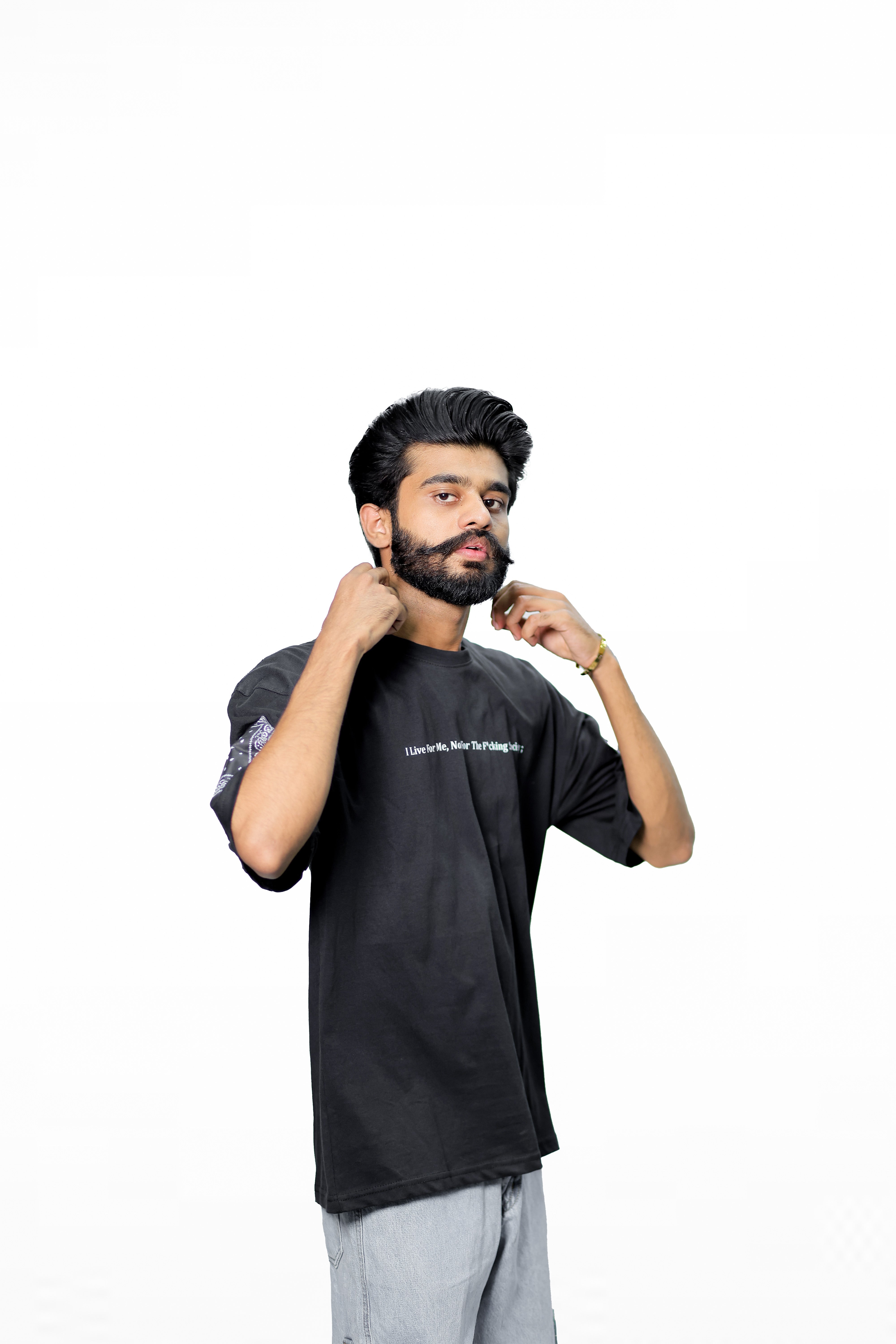 Oversized Black Bandana